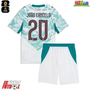 Portugal Joao Cancelo #20 Segunda Equipación Niños Mundial 2026 Manga Corta (+ Pantalones cortos)